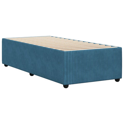 Bedframe fluweel blauw 90x200 cm