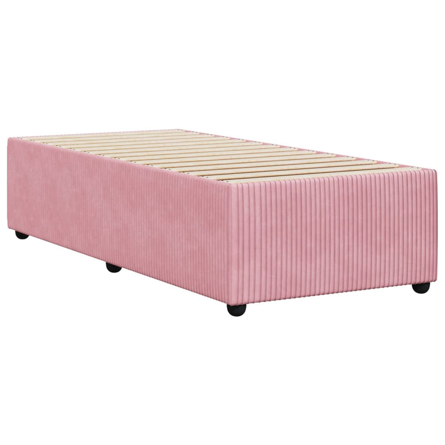 Bedframe fluweel roze 90x200 cm