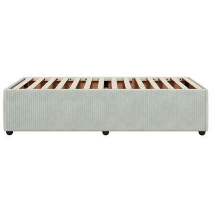 Bedframe fluweel lichtgrijs 100x200 cm