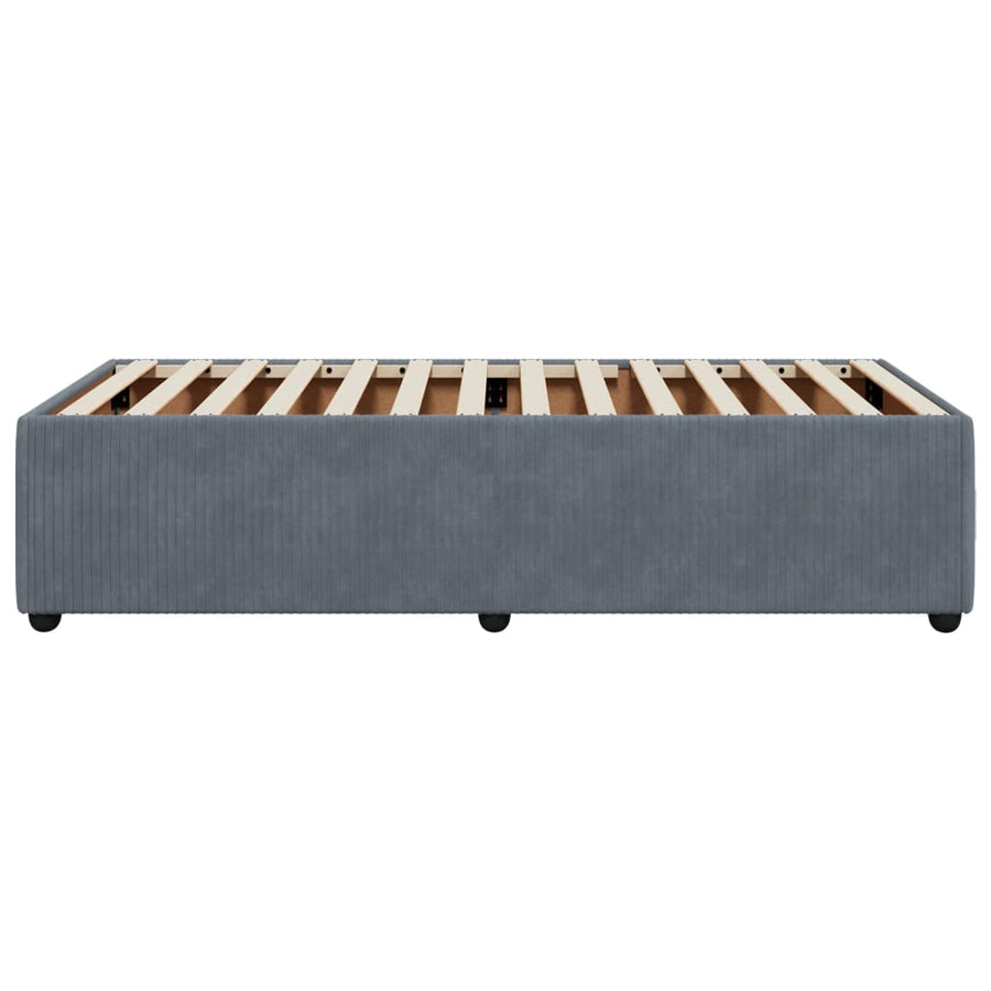 Bedframe fluweel donkergrijs 100x200 cm