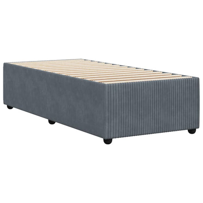 Bedframe fluweel donkergrijs 100x200 cm