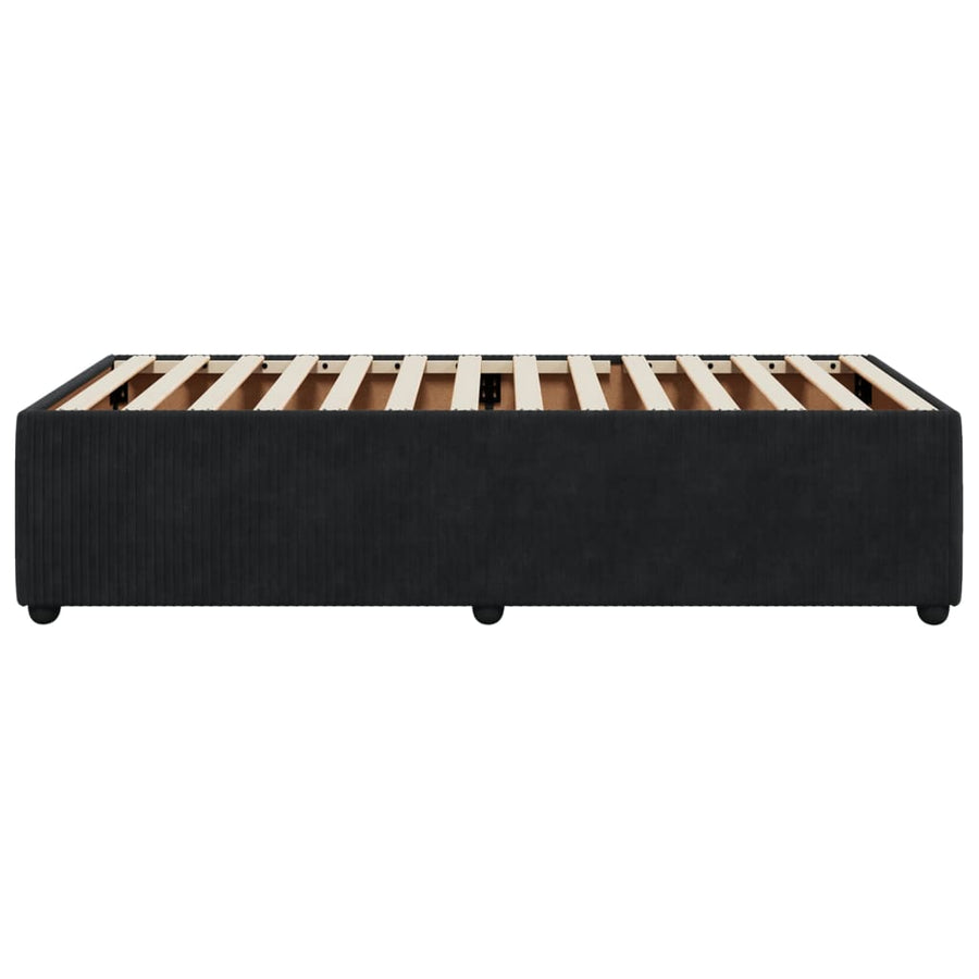 Bedframe fluweel zwart 100x200 cm