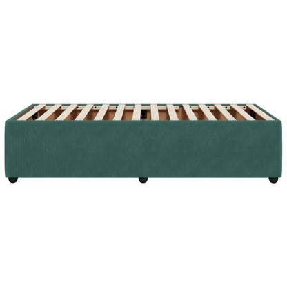 Bedframe fluweel donkergroen 100x200 cm