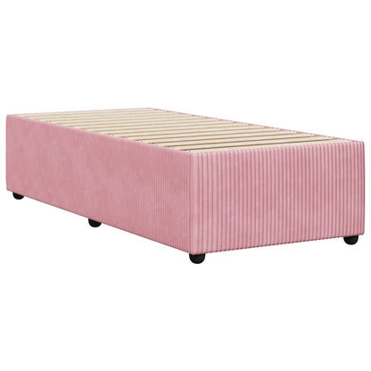 Bedframe fluweel roze 100x200 cm