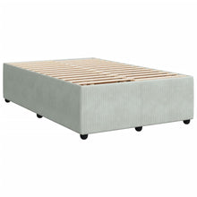 Bedframe fluweel lichtgrijs 120x190 cm