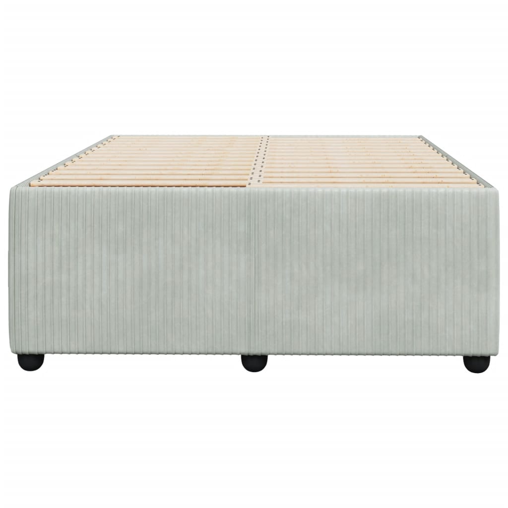 Bedframe fluweel lichtgrijs 120x190 cm