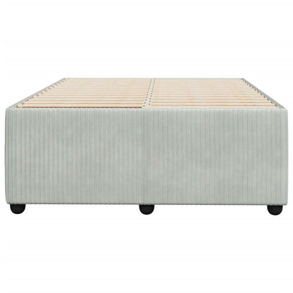 Bedframe fluweel lichtgrijs 120x190 cm
