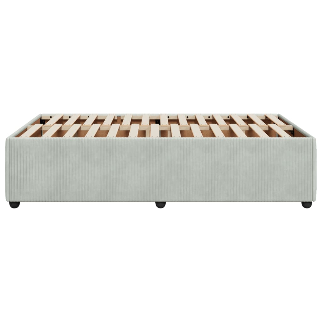 Bedframe fluweel lichtgrijs 120x190 cm