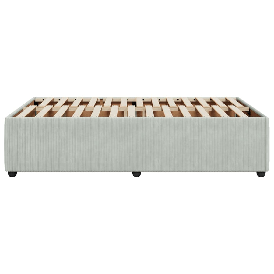 Bedframe fluweel lichtgrijs 120x190 cm