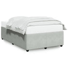 Bedframe 120x190 cm fluweel lichtgrijs