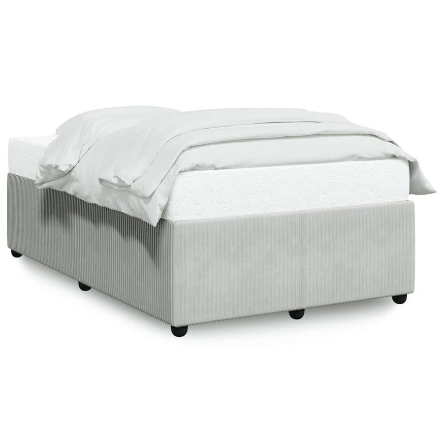 Bedframe fluweel lichtgrijs 120x190 cm