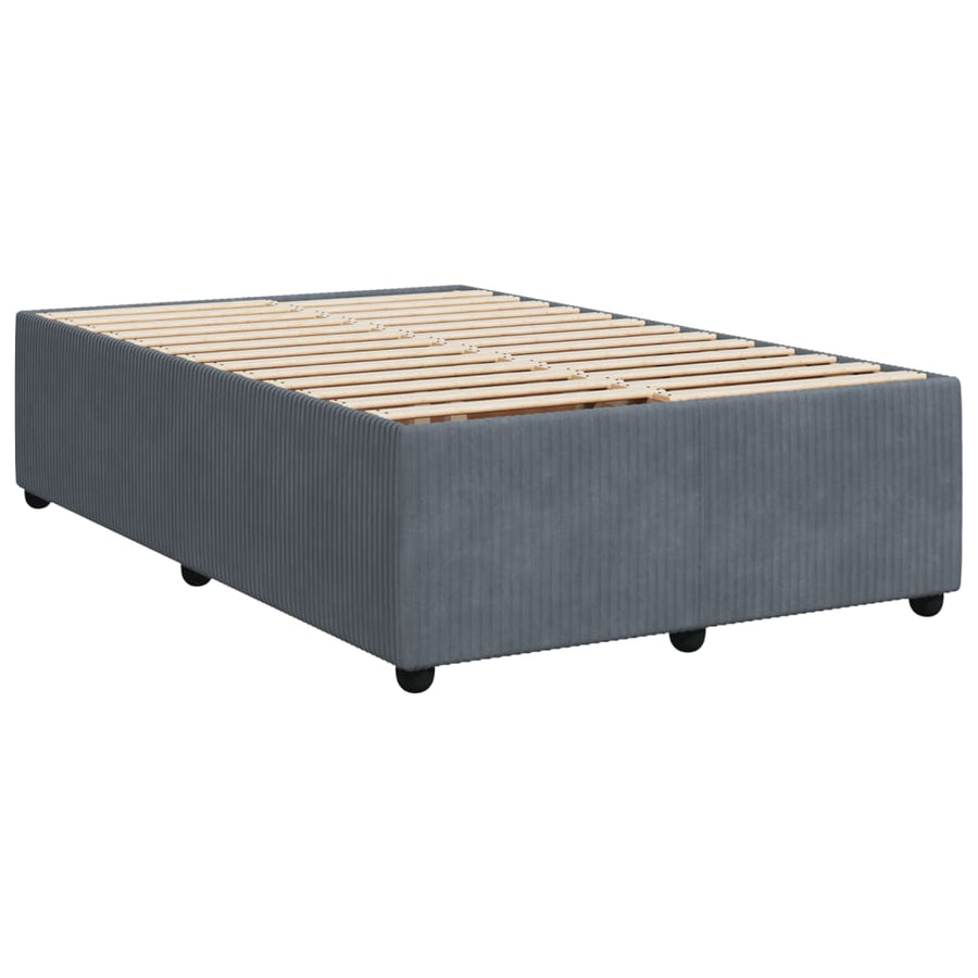 Bedframe fluweel donkergrijs 120x190 cm