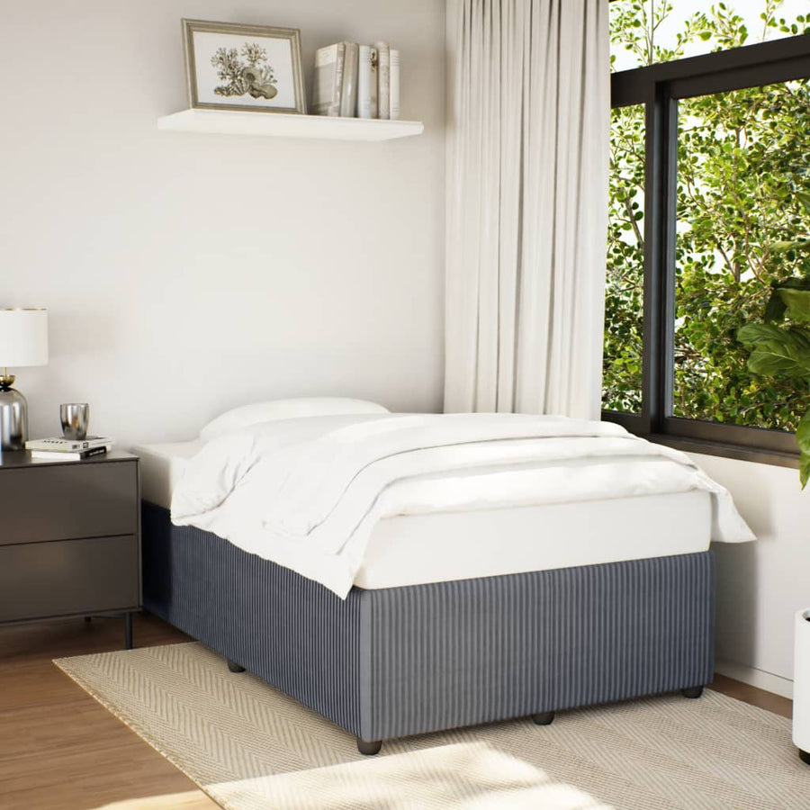 Bedframe fluweel donkergrijs 120x190 cm