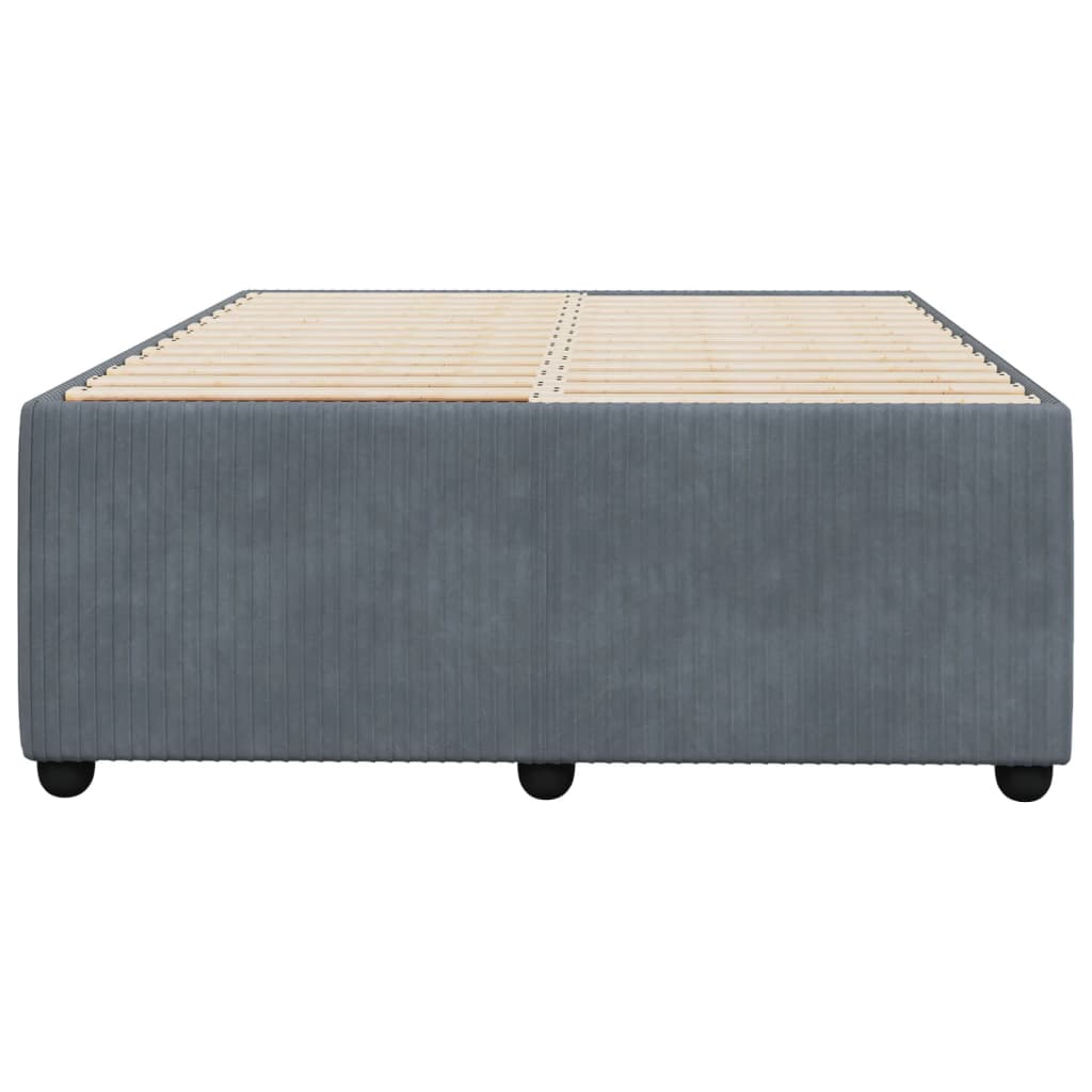 Bedframe fluweel donkergrijs 120x190 cm
