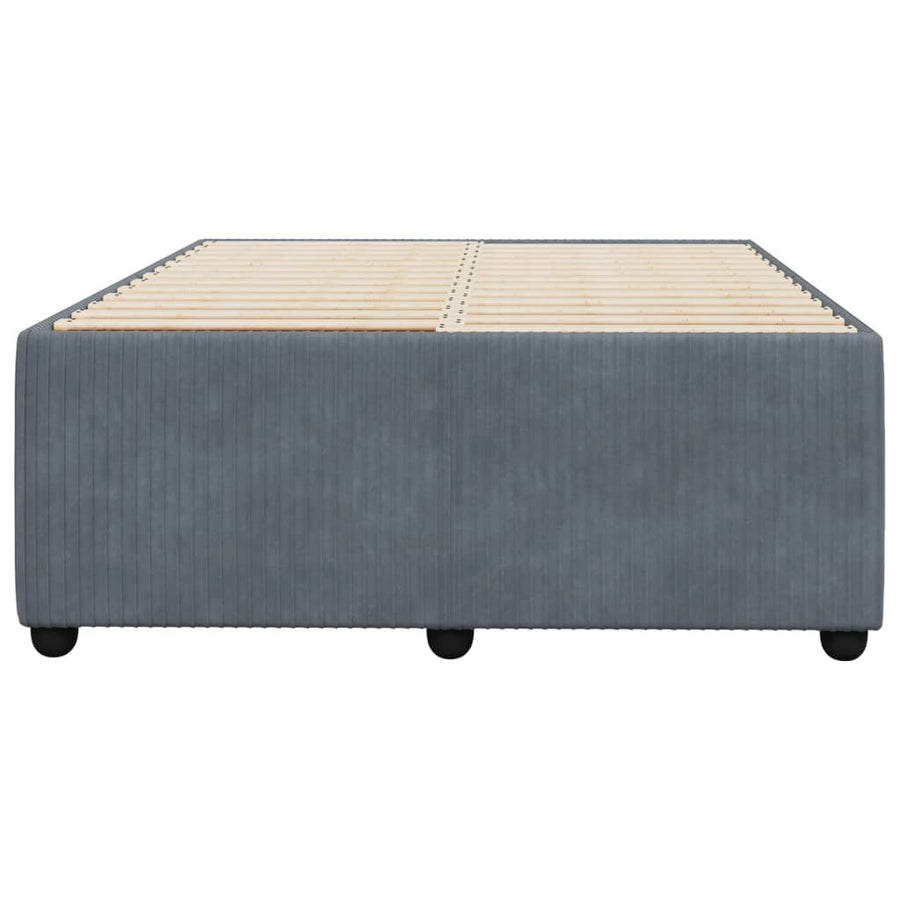 Bedframe fluweel donkergrijs 120x190 cm