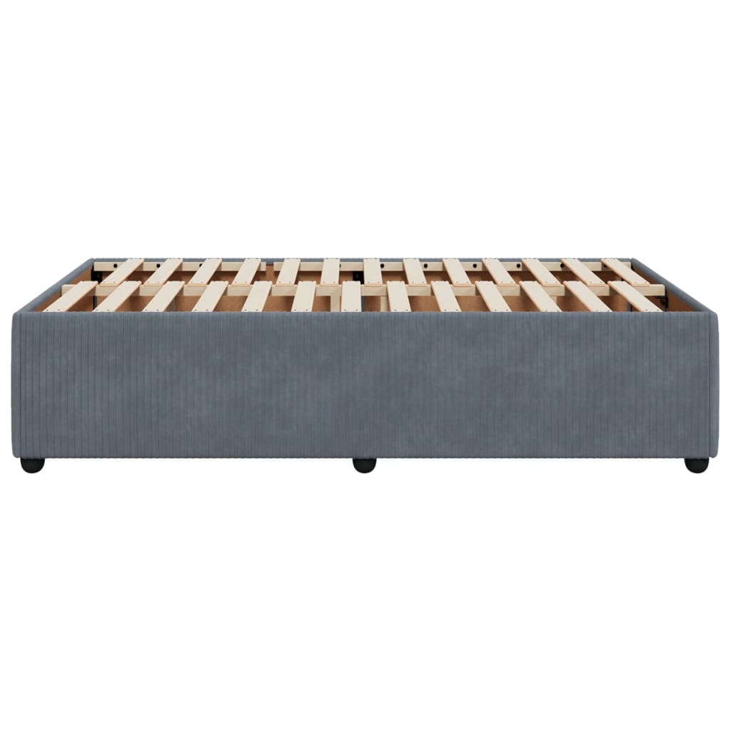 Bedframe fluweel donkergrijs 120x190 cm