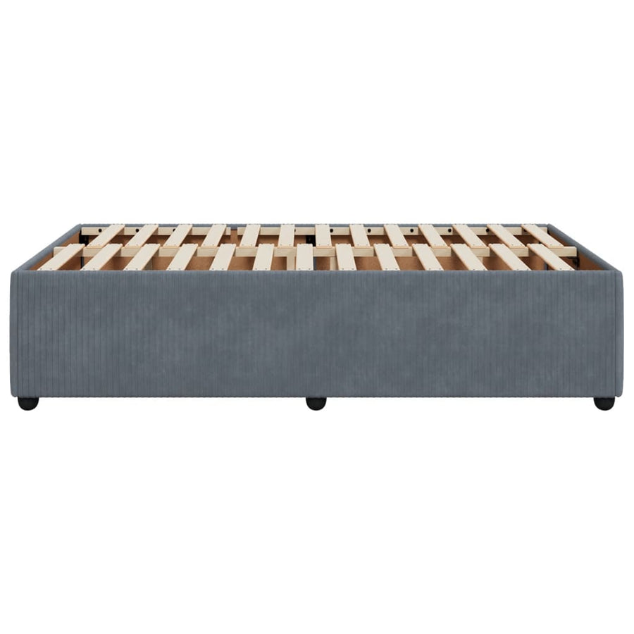 Bedframe fluweel donkergrijs 120x190 cm