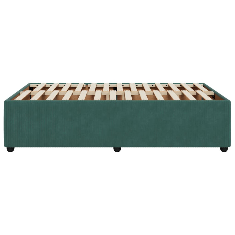 Bedframe fluweel donkergroen 120x190 cm