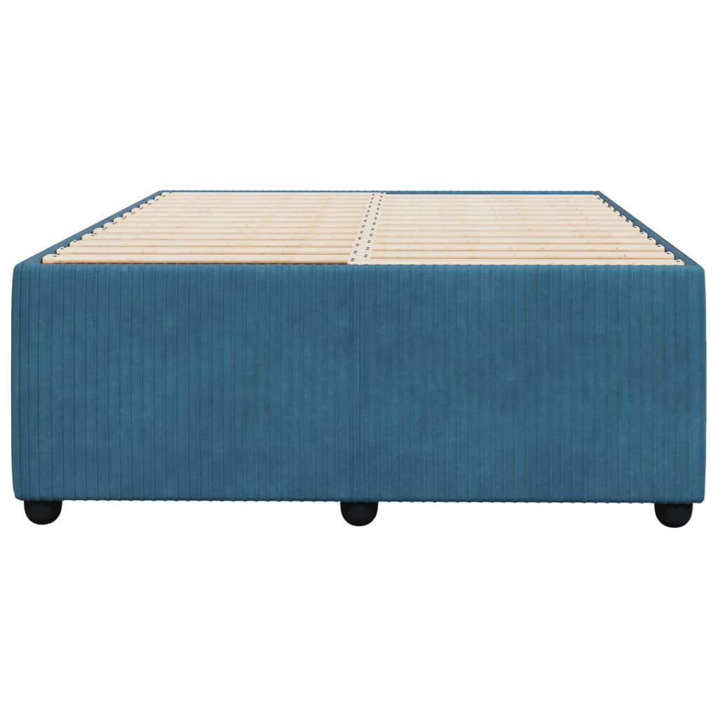 Bedframe fluweel blauw 120x190 cm
