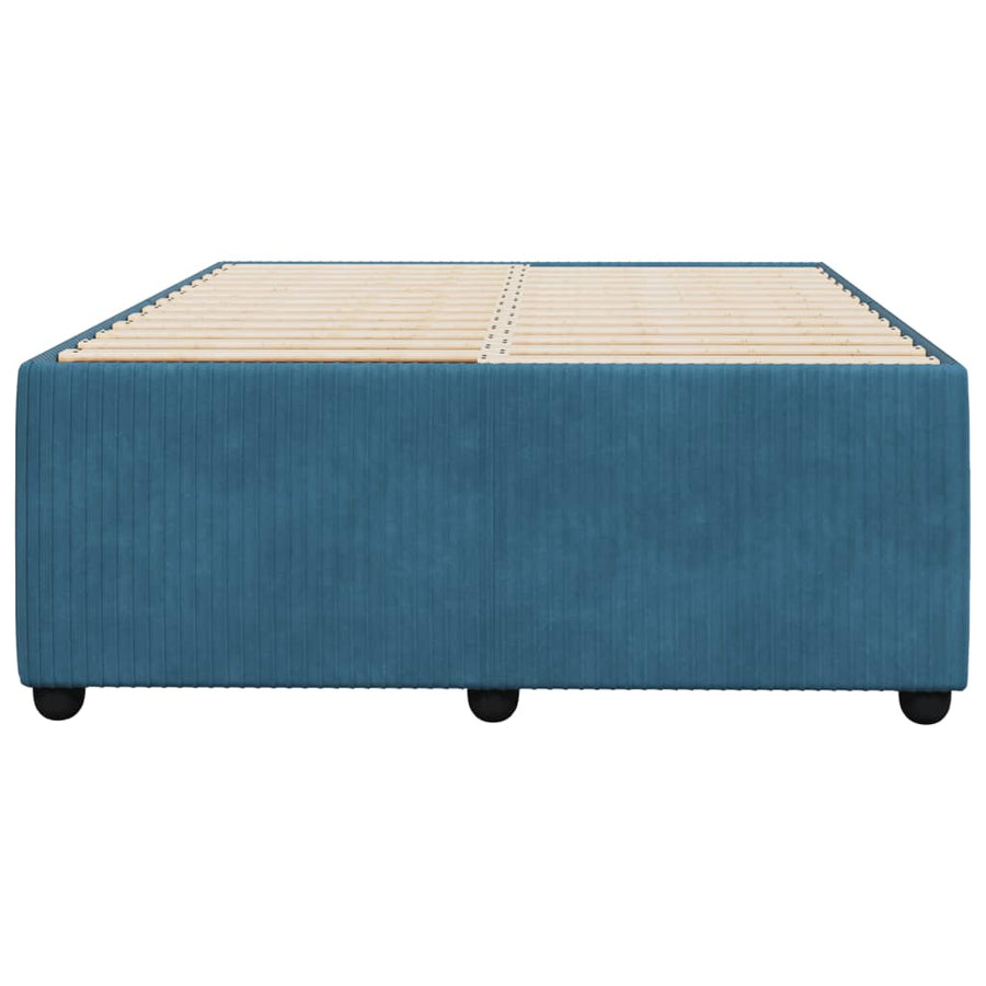 Bedframe fluweel blauw 120x190 cm