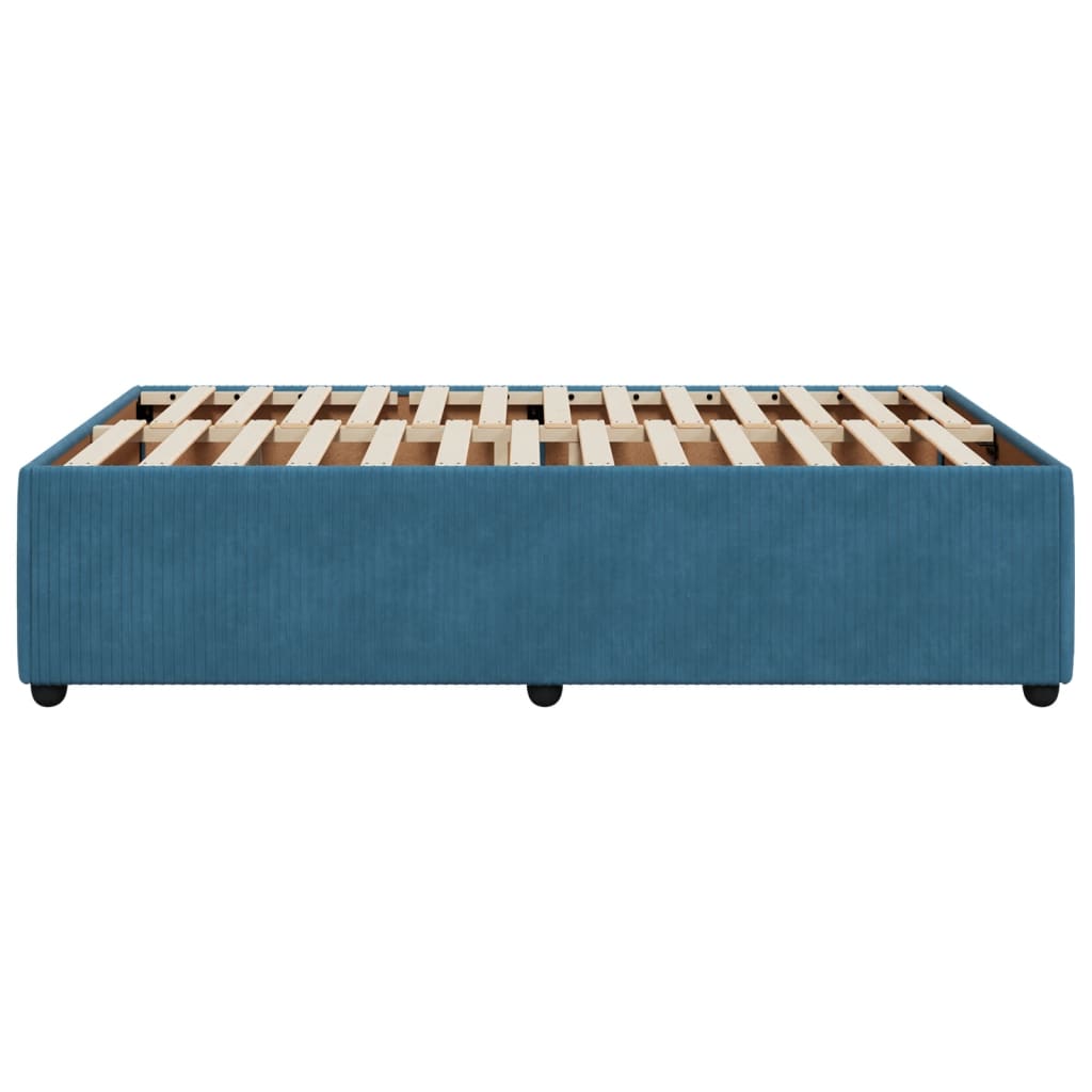 Bedframe fluweel blauw 120x190 cm