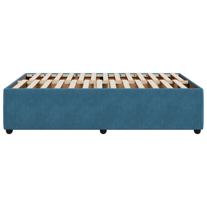 Bedframe fluweel blauw 120x190 cm