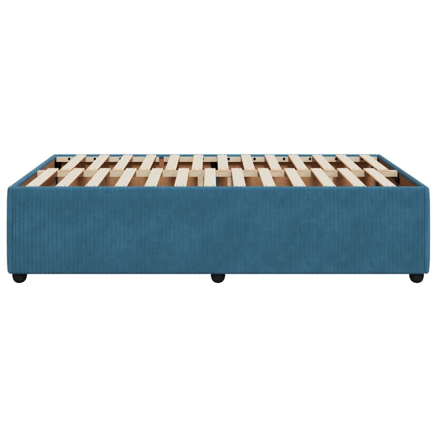 Bedframe fluweel blauw 120x190 cm