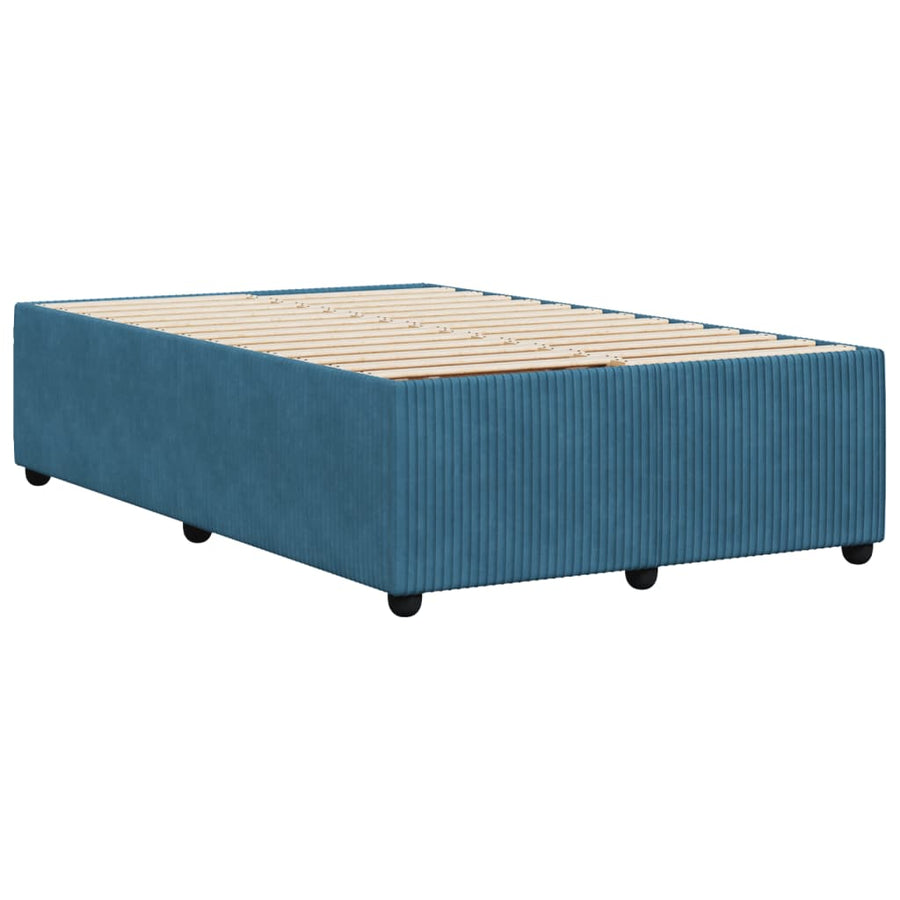Bedframe fluweel blauw 120x190 cm