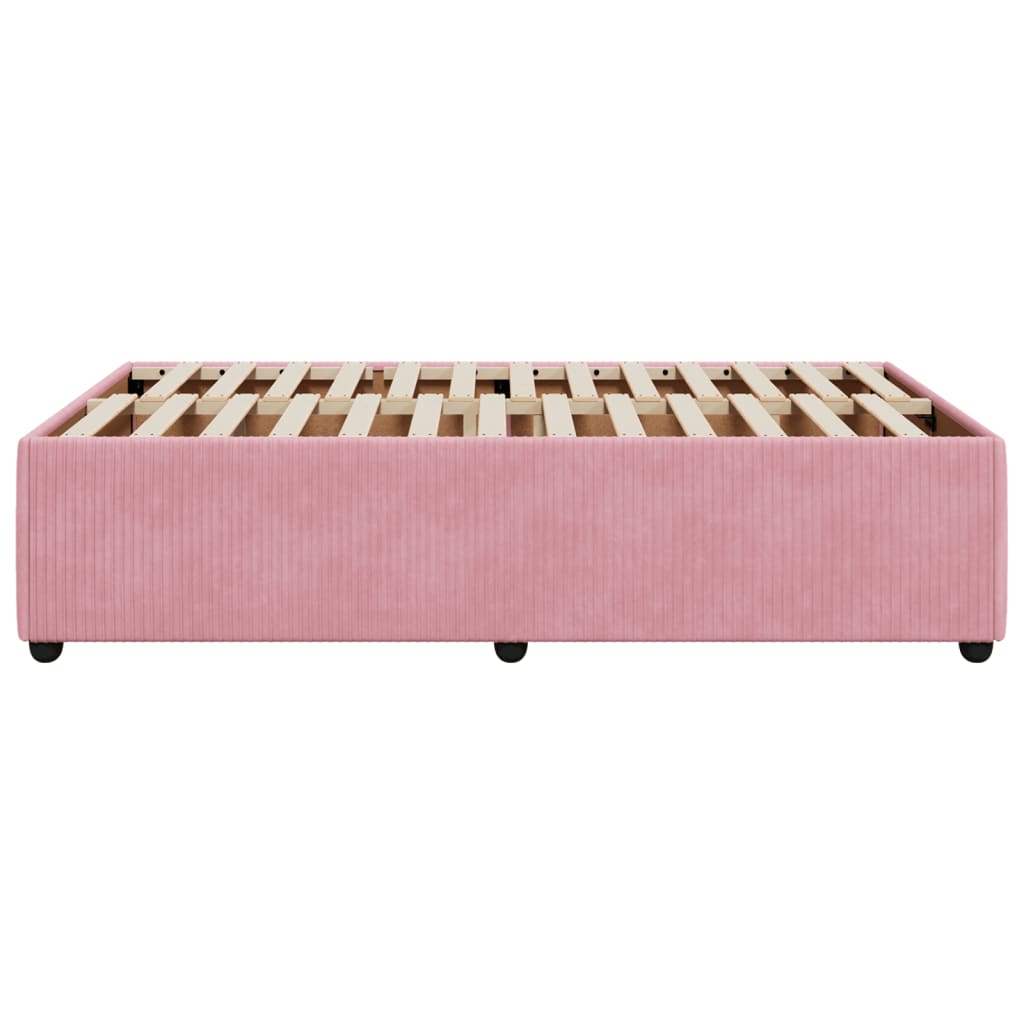 Bedframe fluweel roze 120x190 cm