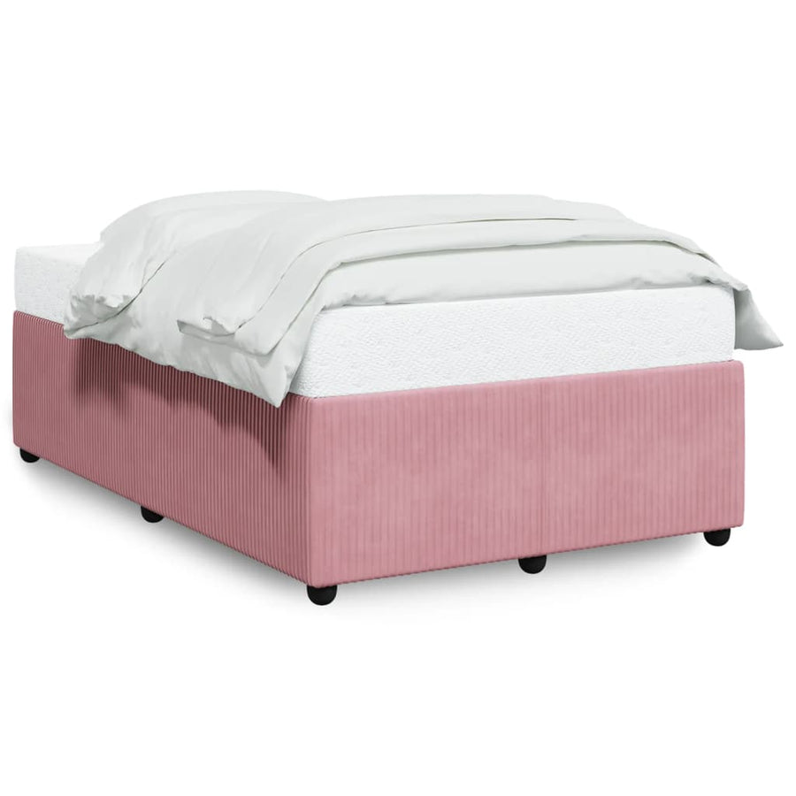 Bedframe fluweel roze 120x190 cm