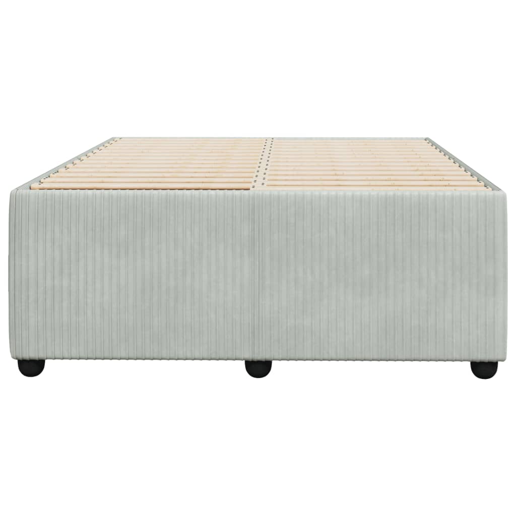 Bedframe fluweel lichtgrijs 120x200 cm