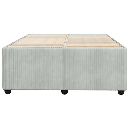 Bedframe fluweel lichtgrijs 120x200 cm