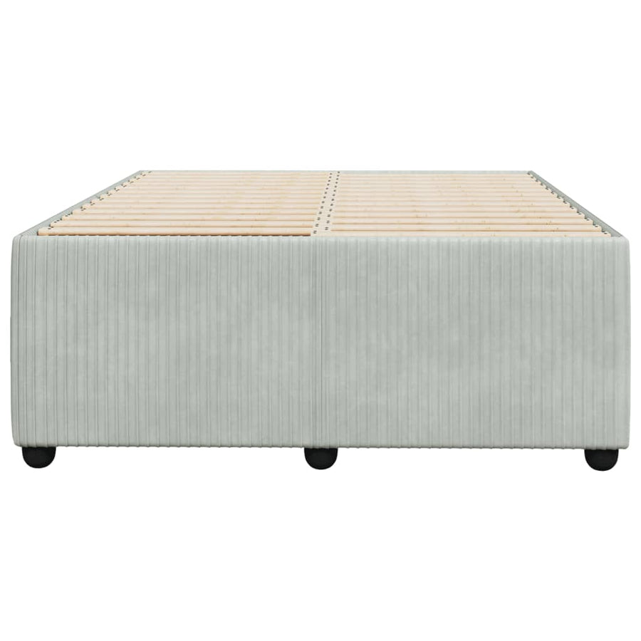 Bedframe fluweel lichtgrijs 120x200 cm