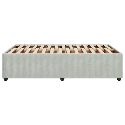 Bedframe fluweel lichtgrijs 120x200 cm