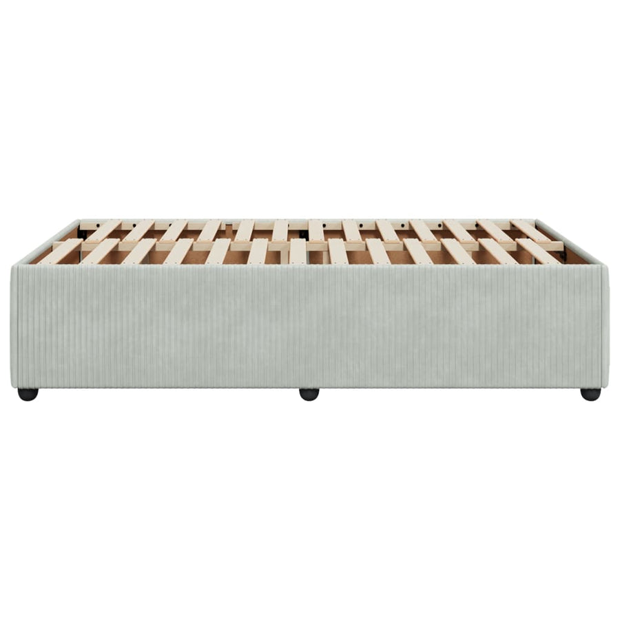 Bedframe fluweel lichtgrijs 120x200 cm