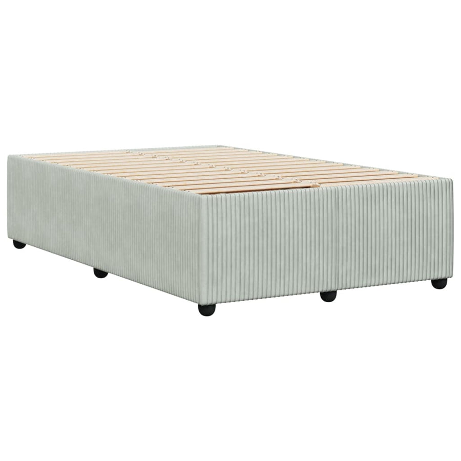 Bedframe fluweel lichtgrijs 120x200 cm