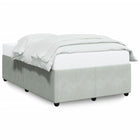 Bedframe 120x200 cm fluweel lichtgrijs