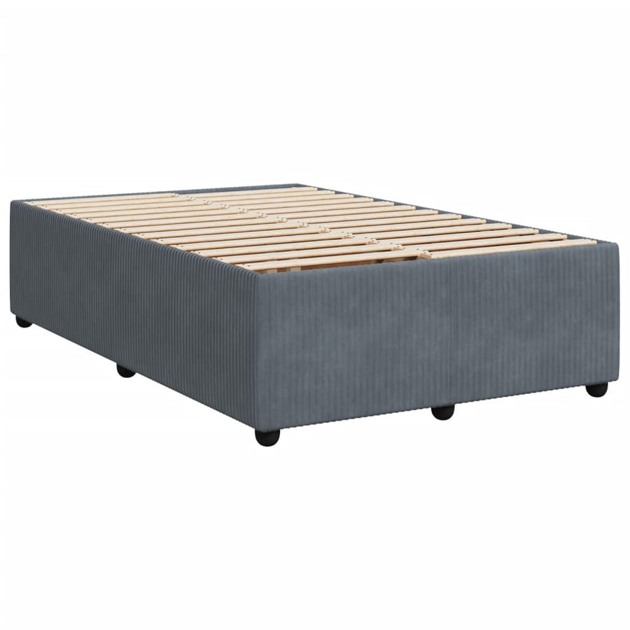 Bedframe fluweel donkergrijs 120x200 cm