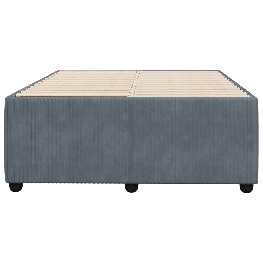 Bedframe fluweel donkergrijs 120x200 cm