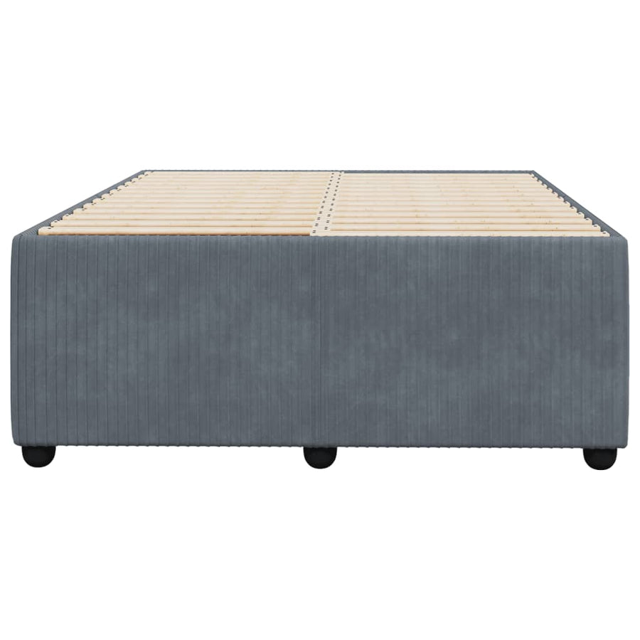 Bedframe fluweel donkergrijs 120x200 cm