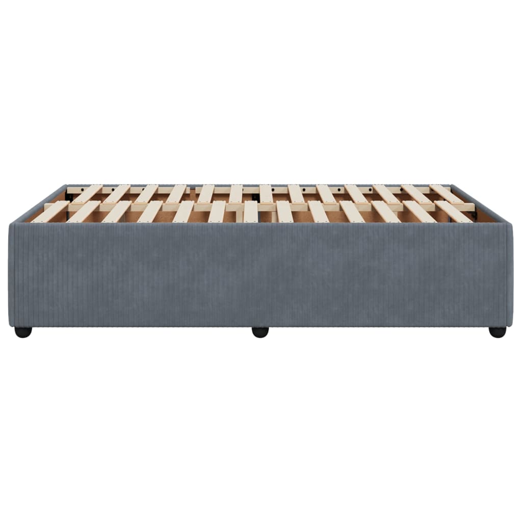 Bedframe fluweel donkergrijs 120x200 cm