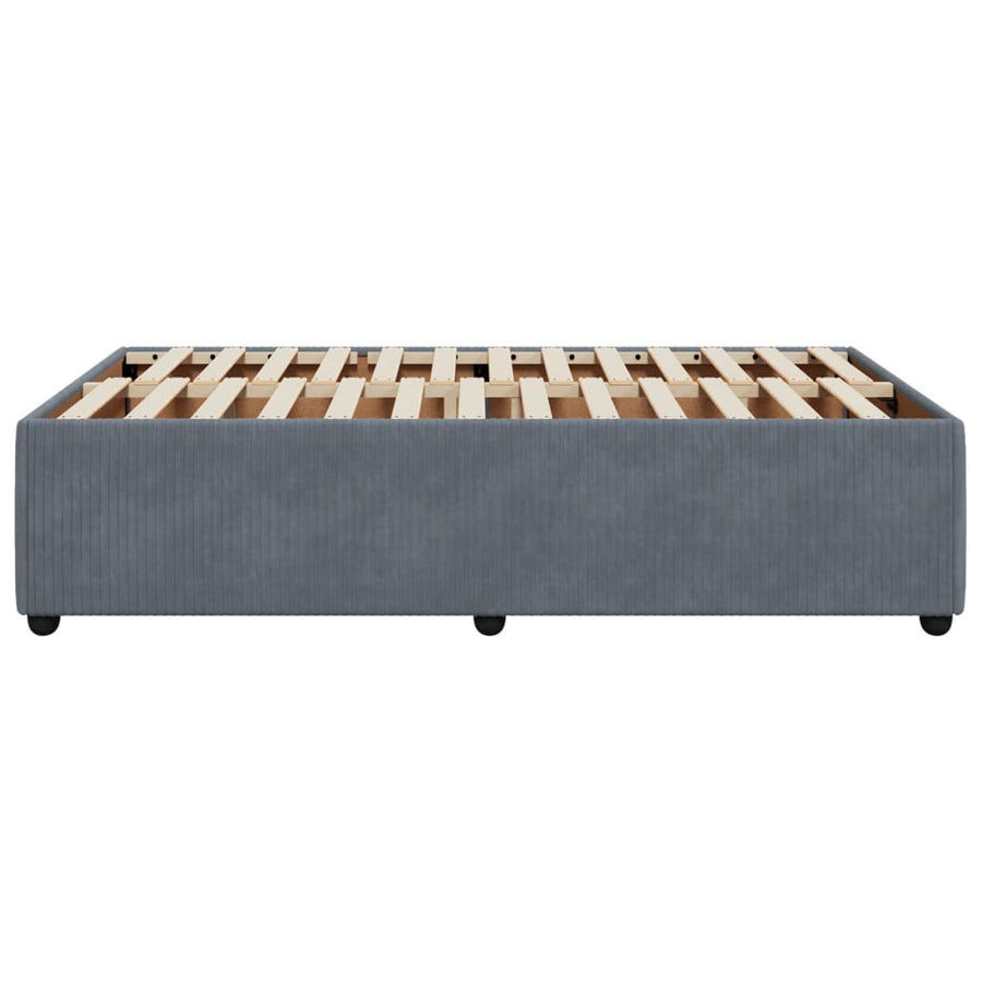Bedframe fluweel donkergrijs 120x200 cm