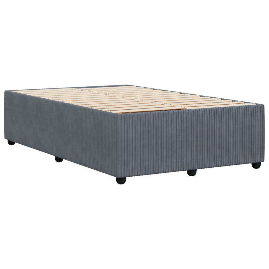 Bedframe fluweel donkergrijs 120x200 cm