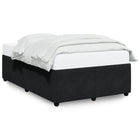 Bed frame without mattress 120x200 cm velvet black