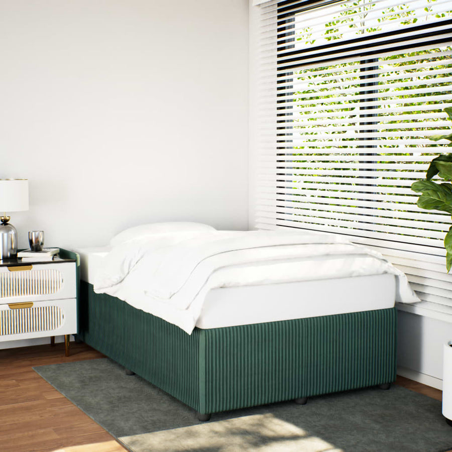 Bedframe fluweel donkergroen 120x200 cm