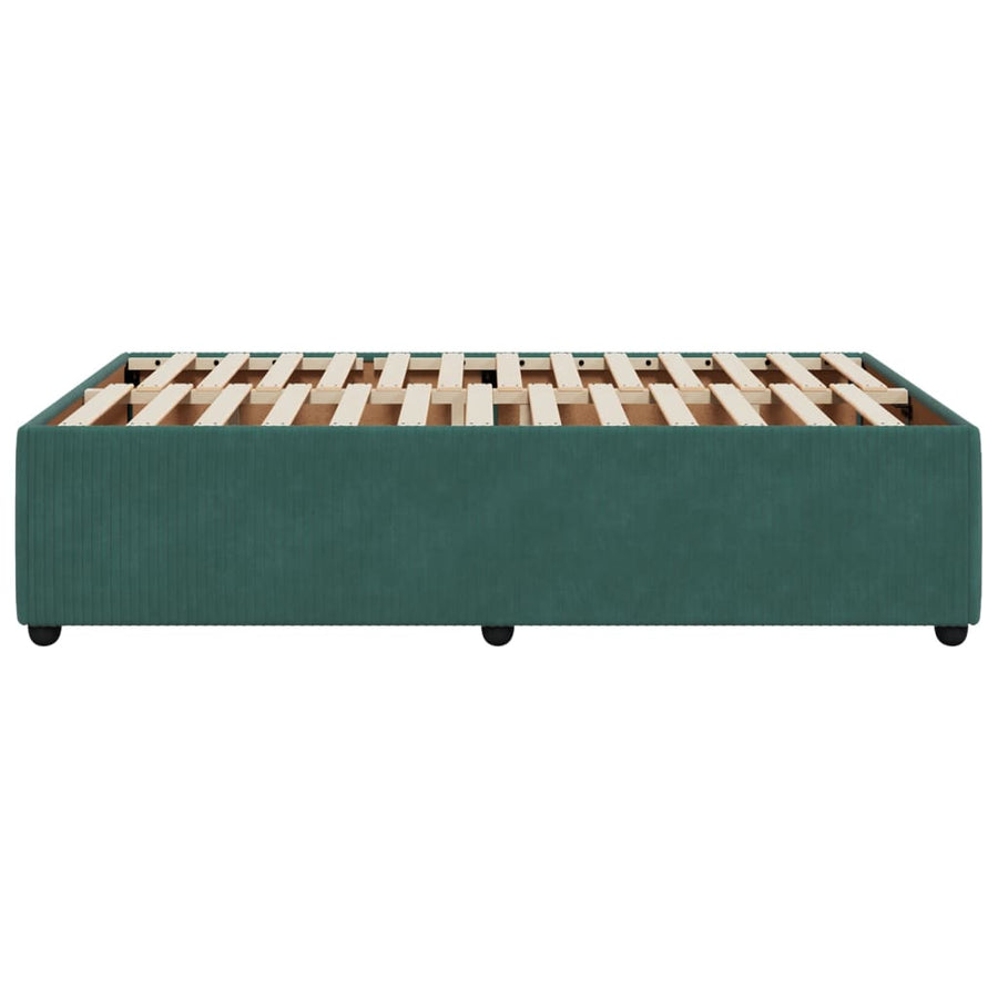 Bedframe fluweel donkergroen 120x200 cm