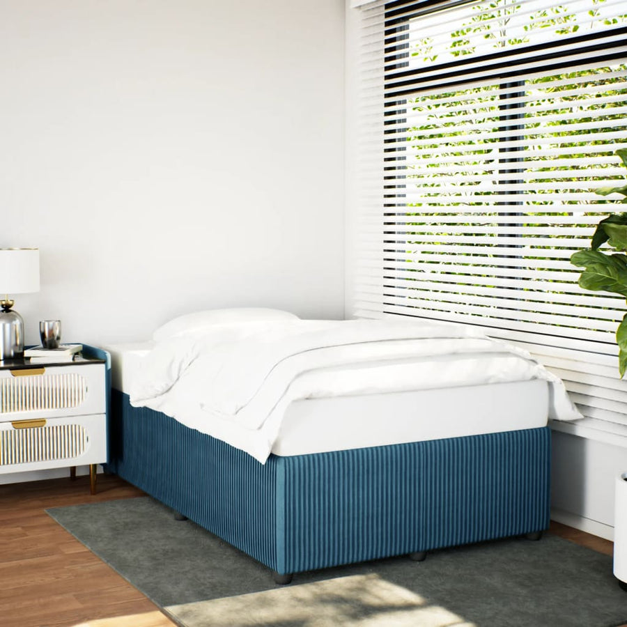 Bedframe fluweel blauw 120x200 cm