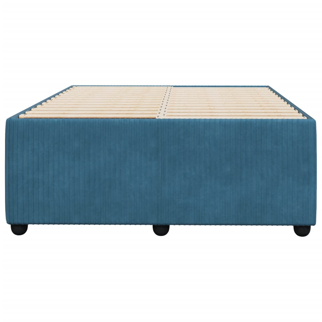 Bedframe fluweel blauw 120x200 cm