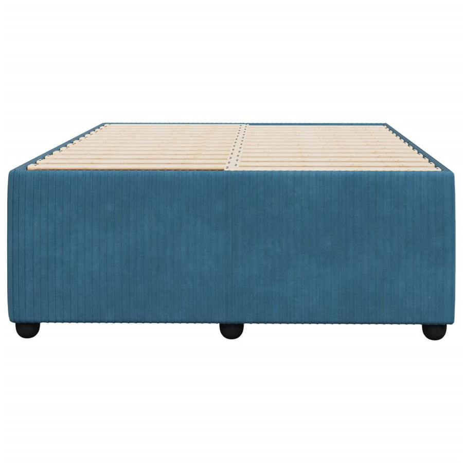 Bedframe fluweel blauw 120x200 cm