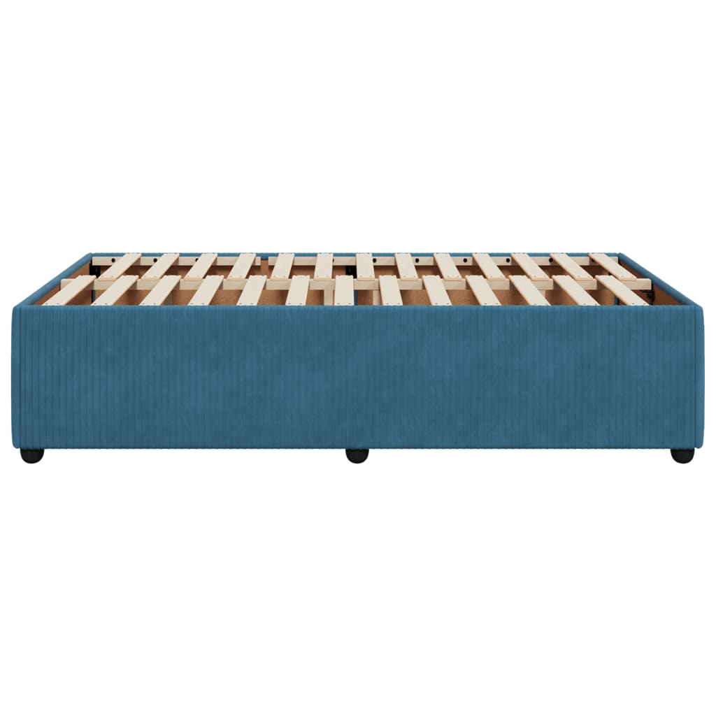 Bedframe fluweel blauw 120x200 cm